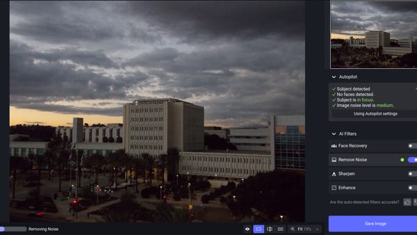 Screenshot of Topaz Photo AI