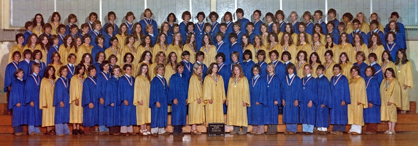 Butler High School class of 1980, 8th grade graduation from Richard Butler School, 1976