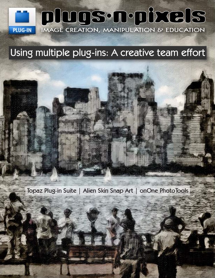 Plugs 'N Pixels ezine issue #15, mike bedford, plugsnpixels, plugsandpixels, plugs 'n pixels, ezine, photoshop, adobe, plug-ins, plugins, tutorial, digital imaging, photoshop add-ons, graphics, graphic design, illustration, topaz, topaz labs, topaz adjust, topaz simplify, topaz clean, topaz plug-in suite, topaz detail, hdr, alien skin, snap art, digital art, photoart, rendering, onone, focalpoint, auto fx, mystical tint tone and color, thepluginsite, photowiz, plugin galaxy, kubota, actions, rpg speedkeys, 1-click actions, actionstation, vue infinite, 3d, terrains, worlds, terrain generation, terragen, tg2, nwda, new world digital art, xara, xara xtreme, photo frames, photoframe, photo edges