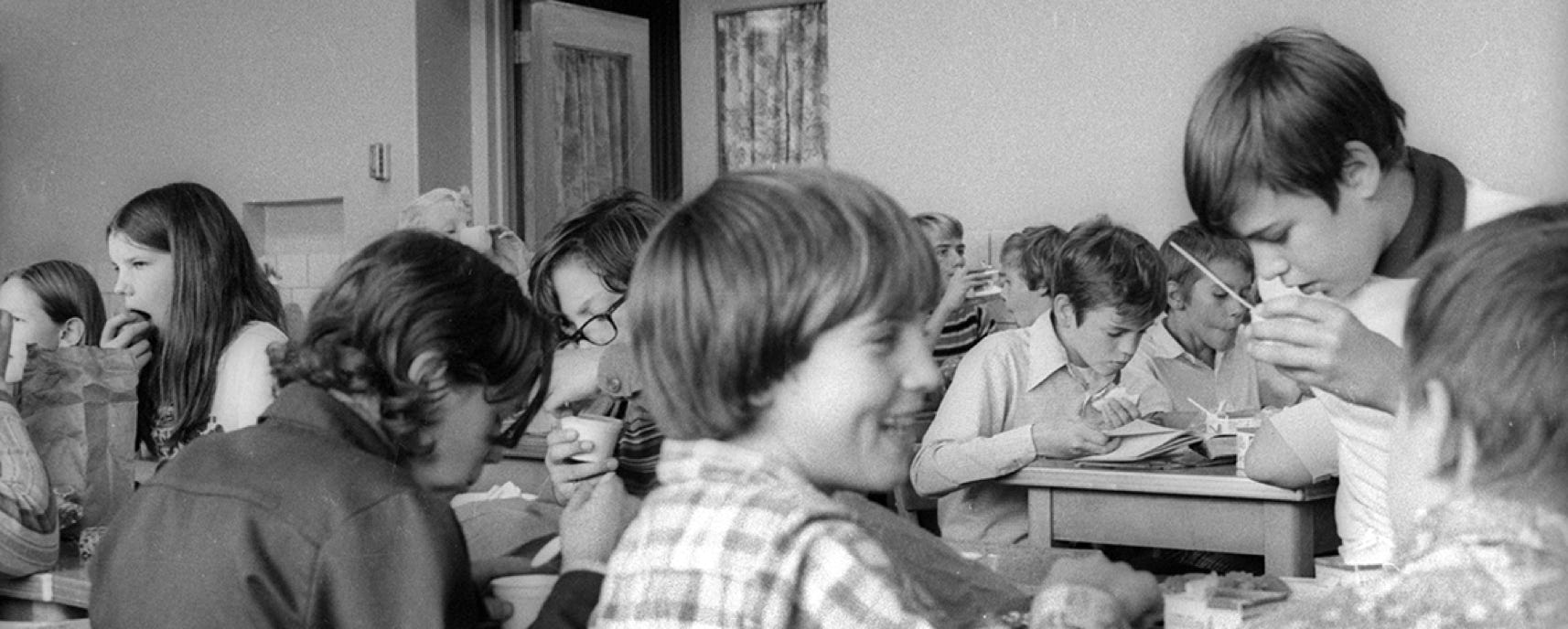 Richard Butler School cafeteria, 1976