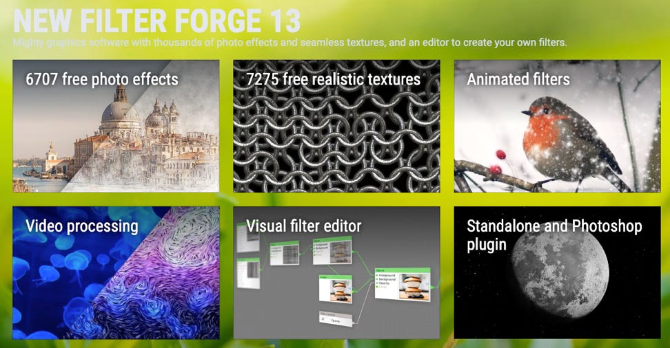 Screenshot of Filter Forge 13 features