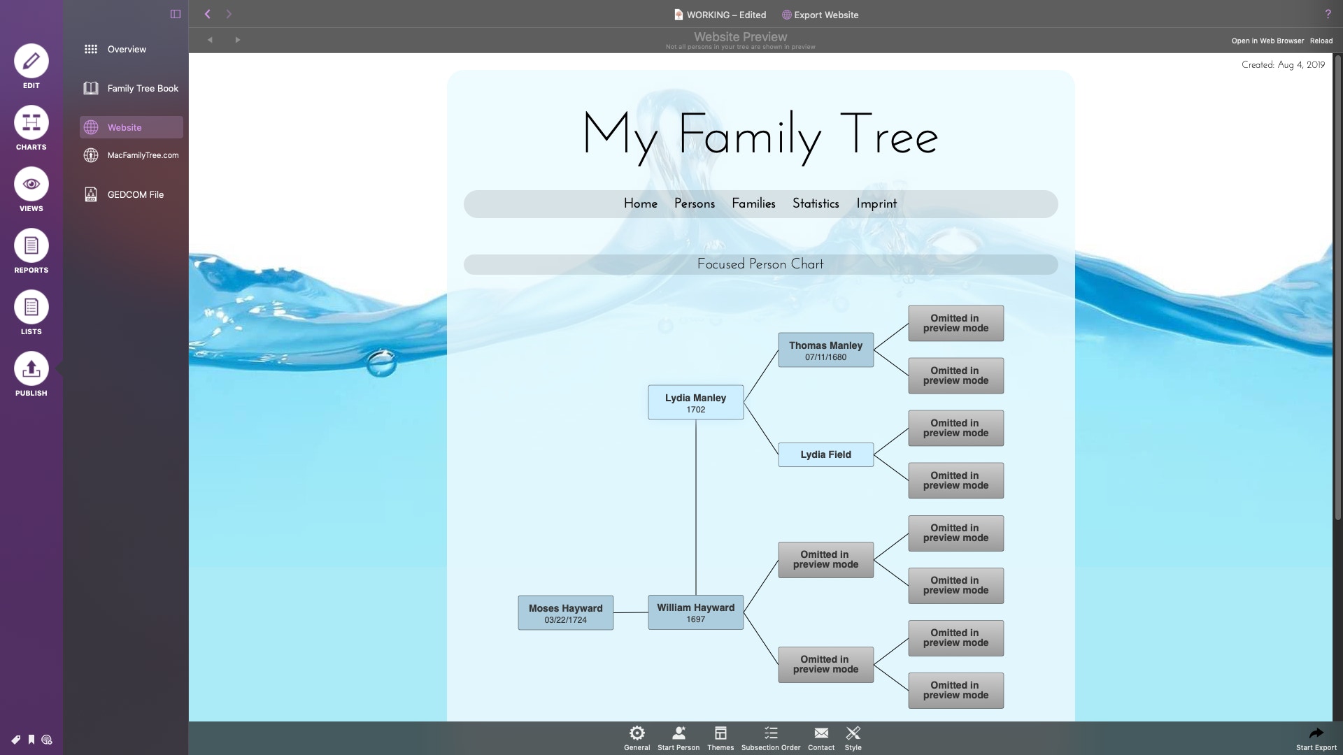 macfamilytree add image to startup screen