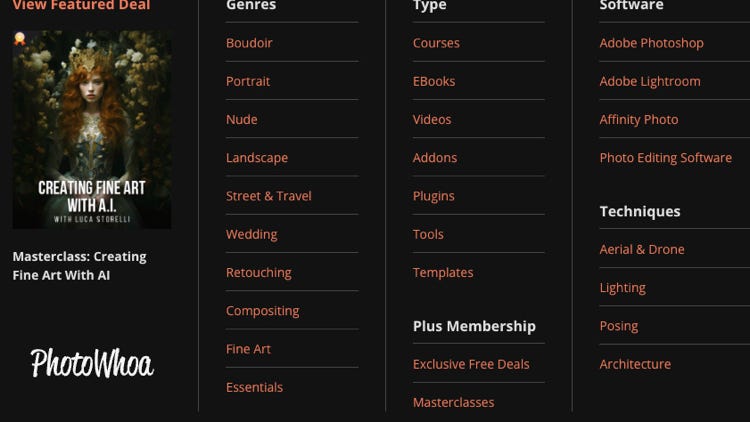 PhotoWhoa photography related software, assets, training, etc.